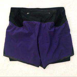 Pearl Izumi Black and Purple Women's Running Shorts
